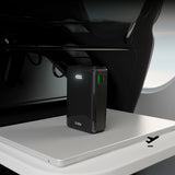 Powerbank SBS 20000 mAh 20W med indbygget USB-C-kabel og digital skærm - sort