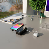 Powerbank SBS 10000 mAh 20W med indbygget USB-C-kabel og digital skærm - sort