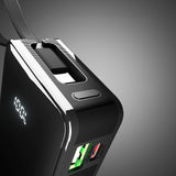 Powerbank SBS 10000 mAh 20W med indbygget USB-C-kabel og digital skærm - sort