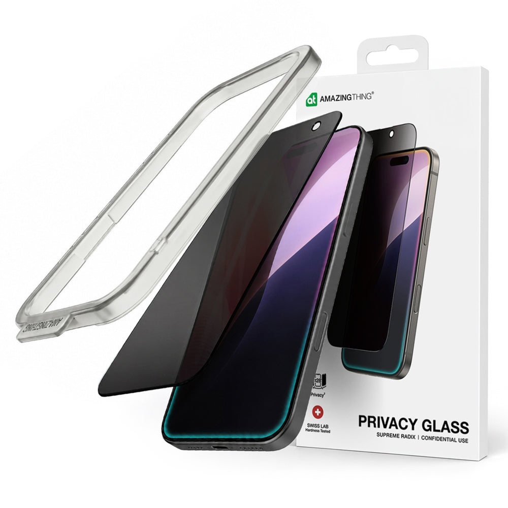 AmazingThing Radix privatlivsglas privatlivshærdet glas til iPhone 16 Pro Max