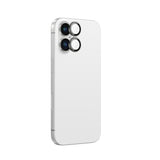 AmazingThing AR Aluminium 2 Lens Glass med Kamera Lens Frame til iPhone 16 / 16 Plus - sort
