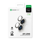 AmazingThing AR Aluminium 2 Lens Glass med Kamera Lens Frame til iPhone 16 / 16 Plus - sort