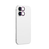 AmazingThing AR Aluminium 2 Lens Glass med Kamera Lens Frame til iPhone 16 / 16 Plus - Pink