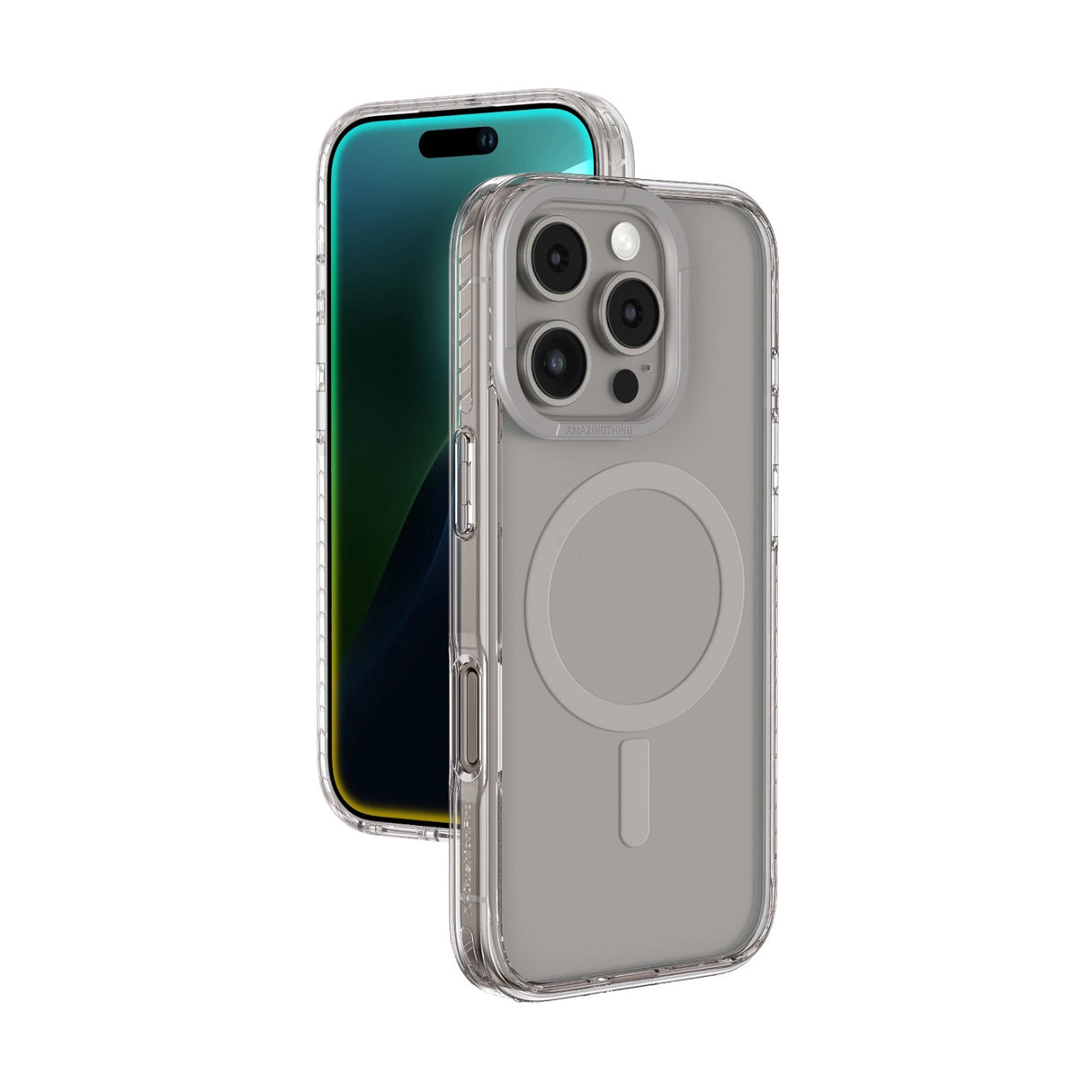 AmazingThing Titan Pro Mag Case with Magnetic Ring for iPhone 16 Pro - Gray