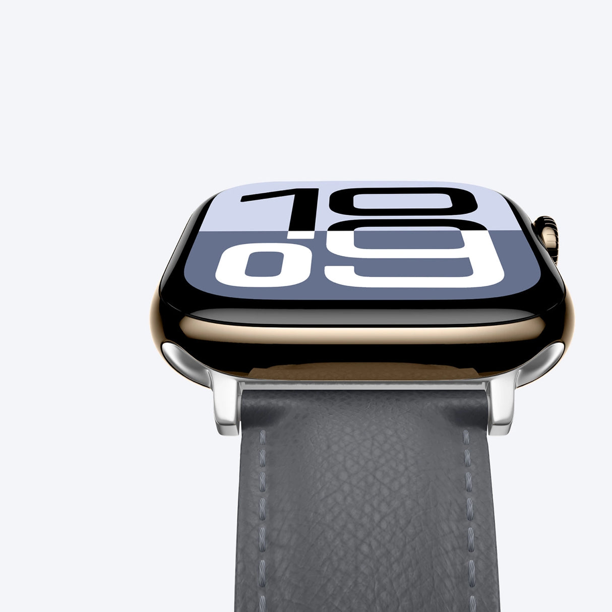 AmazingThing Class Band Læderrem til Apple Watch 45 / 46 / 49 mm - Grå