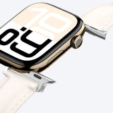 AmazingThing Class Band Læderrem til Apple Watch 45 / 46 / 49 mm - Lys beige