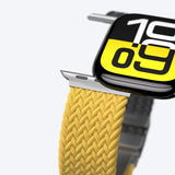 Sæt med 2 AmazingThing Blend-bånd til Apple Watch 45/46/49 mm - gul-sort/sort