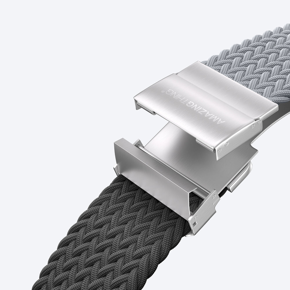 Sæt med 2 AmazingThing Blend-bånd til Apple Watch 45/46/49mm - Grå-Sort/Grå