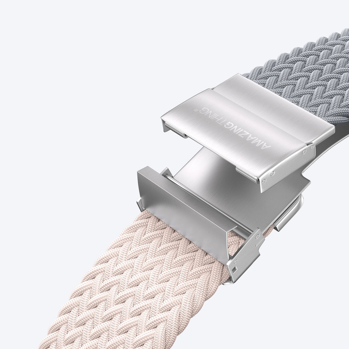 Sæt med 2 AmazingThing Blend-bånd til Apple Watch 45/46/49mm - Pink-Grey/Pink