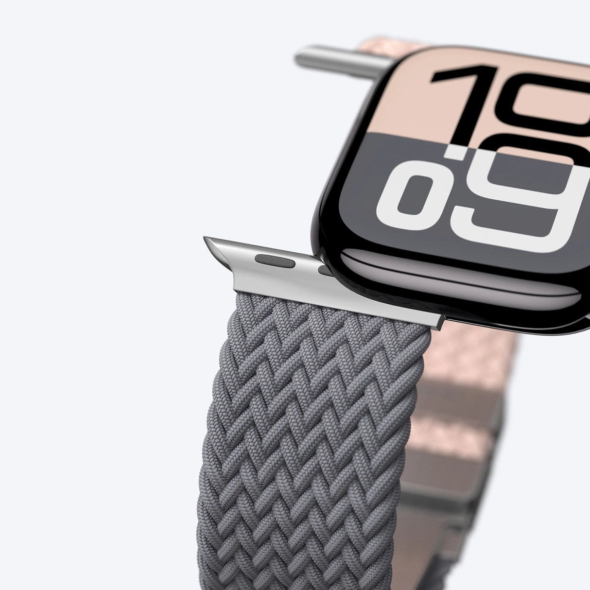 Sæt med 2 AmazingThing Blend-bånd til Apple Watch 45/46/49mm - Pink-Grey/Pink