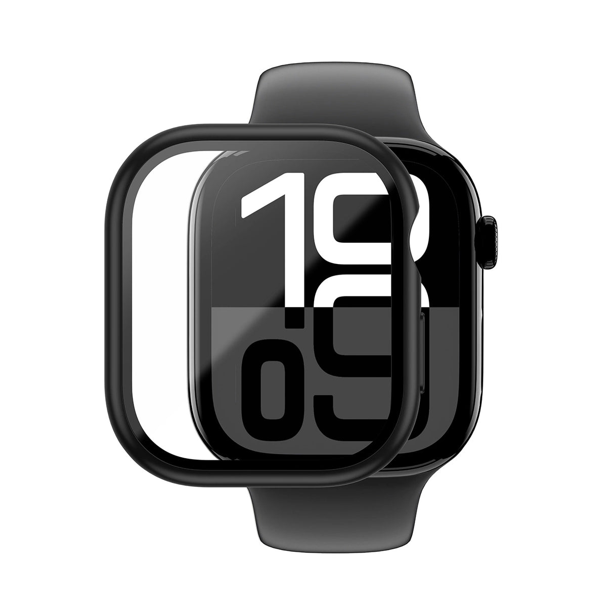 AmazingThing Radix Glass Case til Apple Watch 46mm   Sort