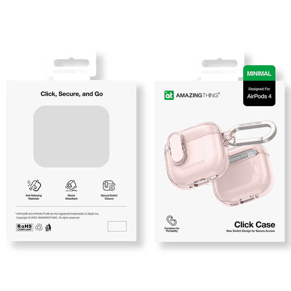 AmazingThing Minimal Case til AirPods 4   Pink