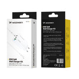 Wozinsky GaN 65W oplader med 2xUSB-C USB-porte med 65W CC kabel - hvid