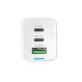 Wozinsky GaN 65W oplader med 2xUSB-C USB-porte med 65W CC kabel - hvid