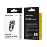 Wozinsky 65W Car Charger USB-C PD 65W / USB-A 45W QC 3.0 - Black
