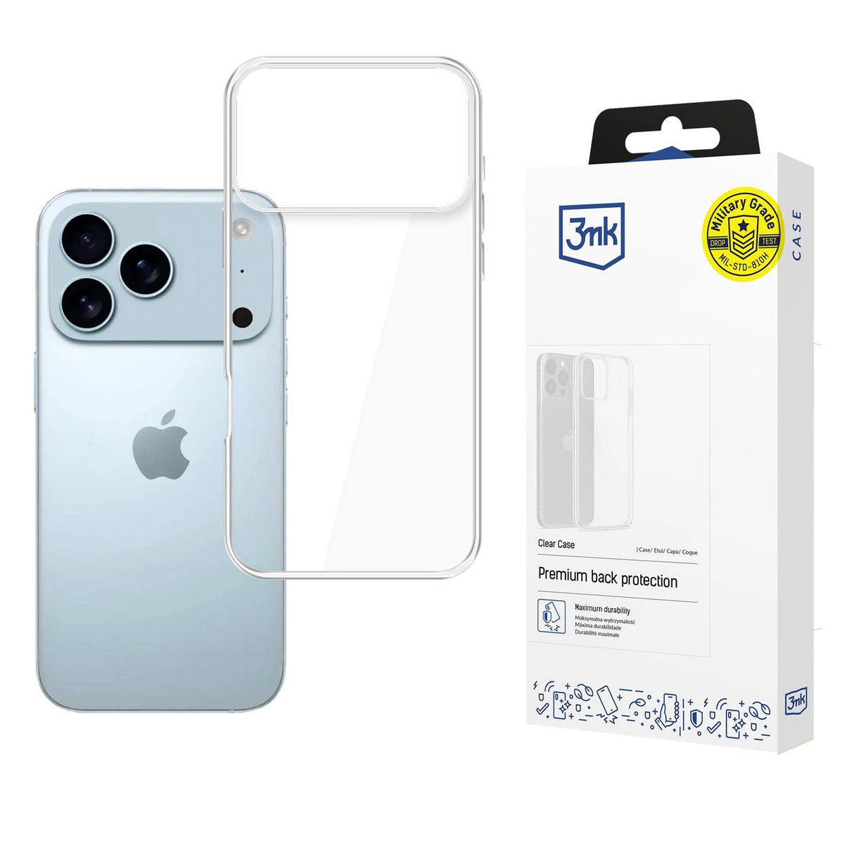 3mk Clear Case til Apple iPhone 17 Pro - gennemsigtig