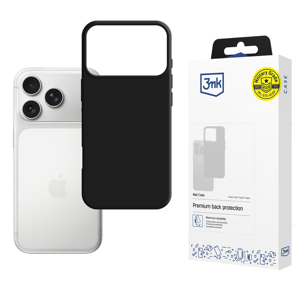 3mk Matt Case til Apple iPhone 17 Pro Max - Matte Black
