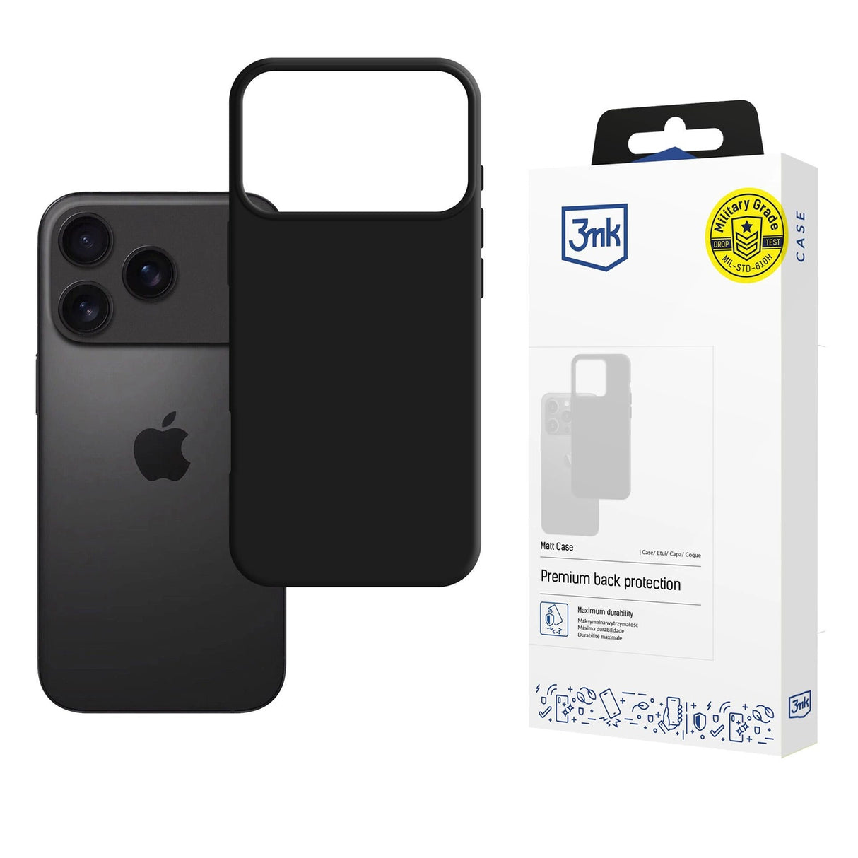 3mk Matt Case til Apple iPhone 17 Pro Max - Matte Black