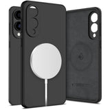 Tech-Protect Liquid Silicone MagSafe case for Samsung Galaxy S25 Edge - black