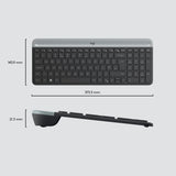 Logitech Slim MK470 tastatur Mus inkluderet Universel RF trådløst QWERTY US International Grafit