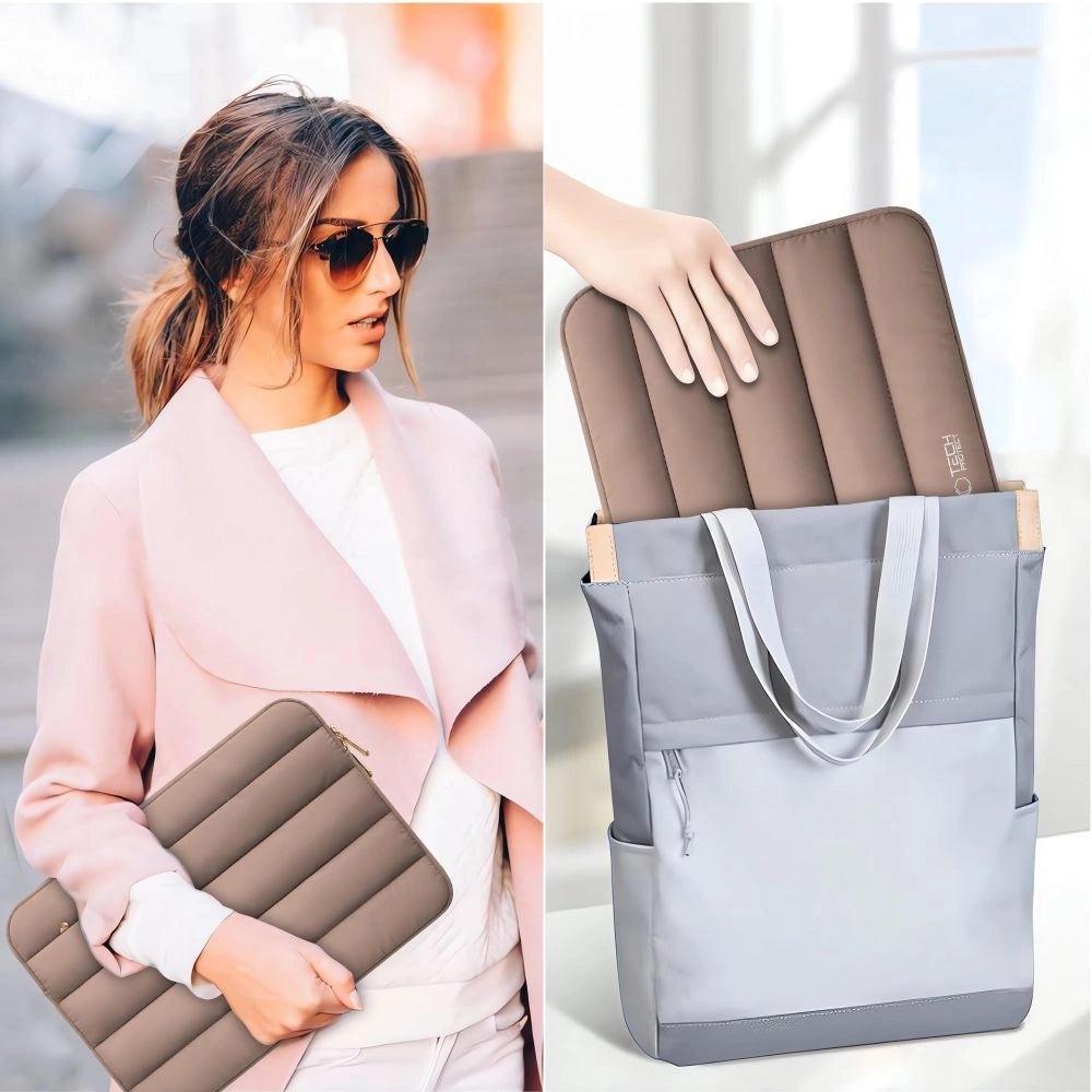 Tech-Protett Fluffy Laptop Bag 15-16 - Brunt