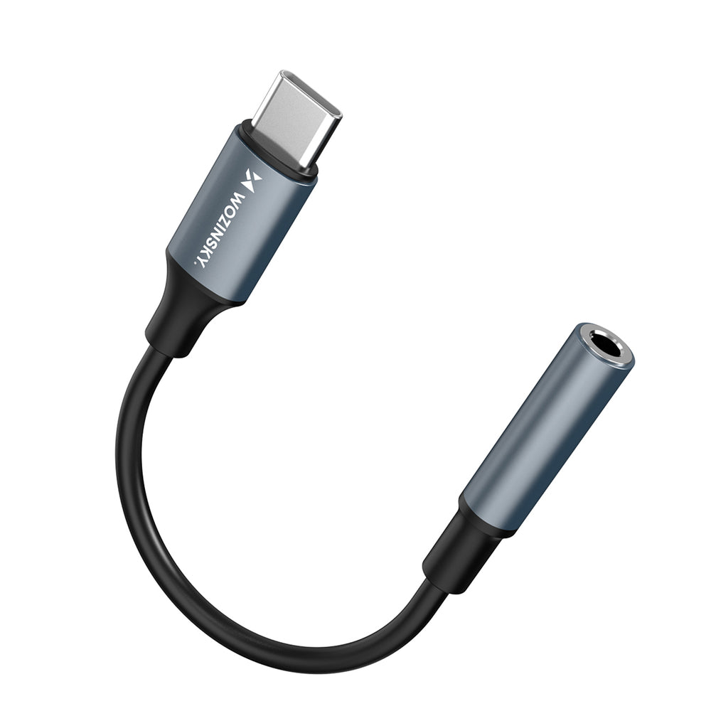 Wozinsky WACM-01 USB-C Adapter - 3,5 mm Mini Jack - sort