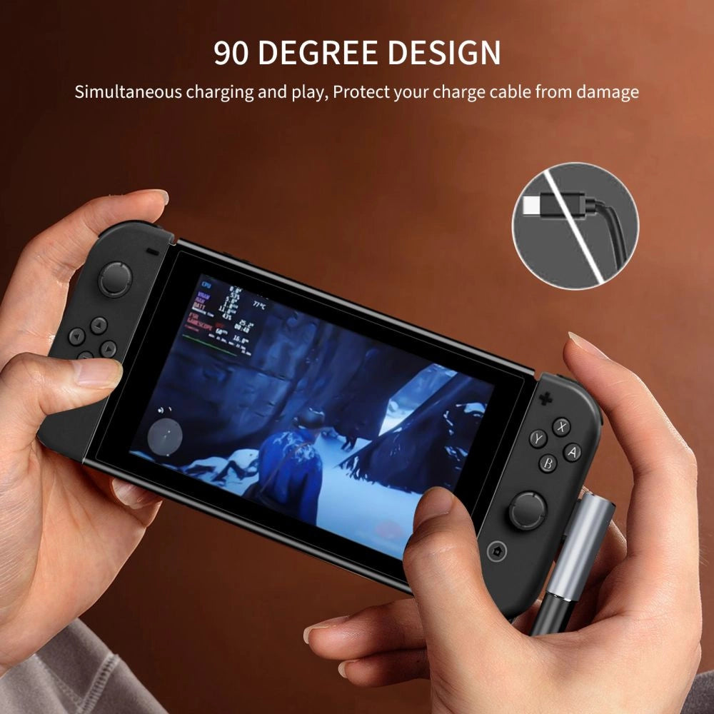 Tech-Protect Ultraboost AA03 USB-C vinklet adapter - Grå