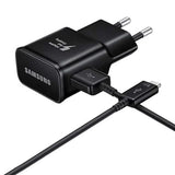 Samsung EP-TA200EBE USB-A 15W vægoplader med EP-DR140ABE USB-A - USB-C kabel (OOB Bulk - udskiftningsemballage) - sort