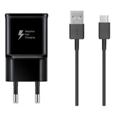 Samsung EP-TA200EBE USB-A 15W vægoplader med EP-DR140ABE USB-A - USB-C kabel (OOB Bulk - udskiftningsemballage) - sort