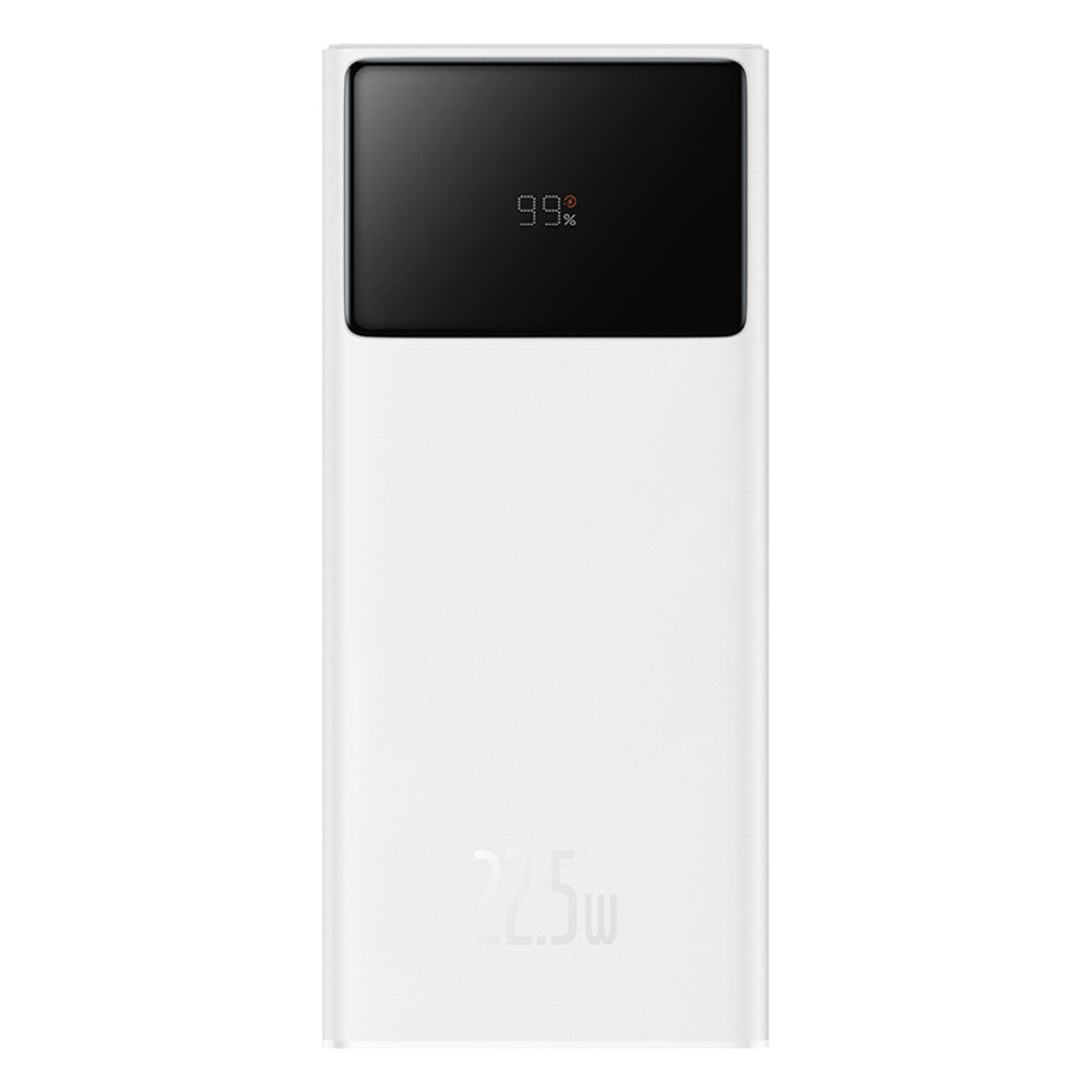 Baseus EnerFill FP41 30000mAh 22.5W Powerbank with Baseus Simple USB-A - USB-C 3A 30cm Cable - White