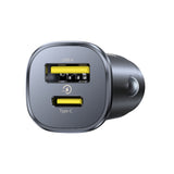 Baseus GoTrip USB-C / USB-A 30W Biloplader - Sort