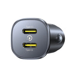 Baseus GoTrip 2 x USB-C 30W Biloplader - sort