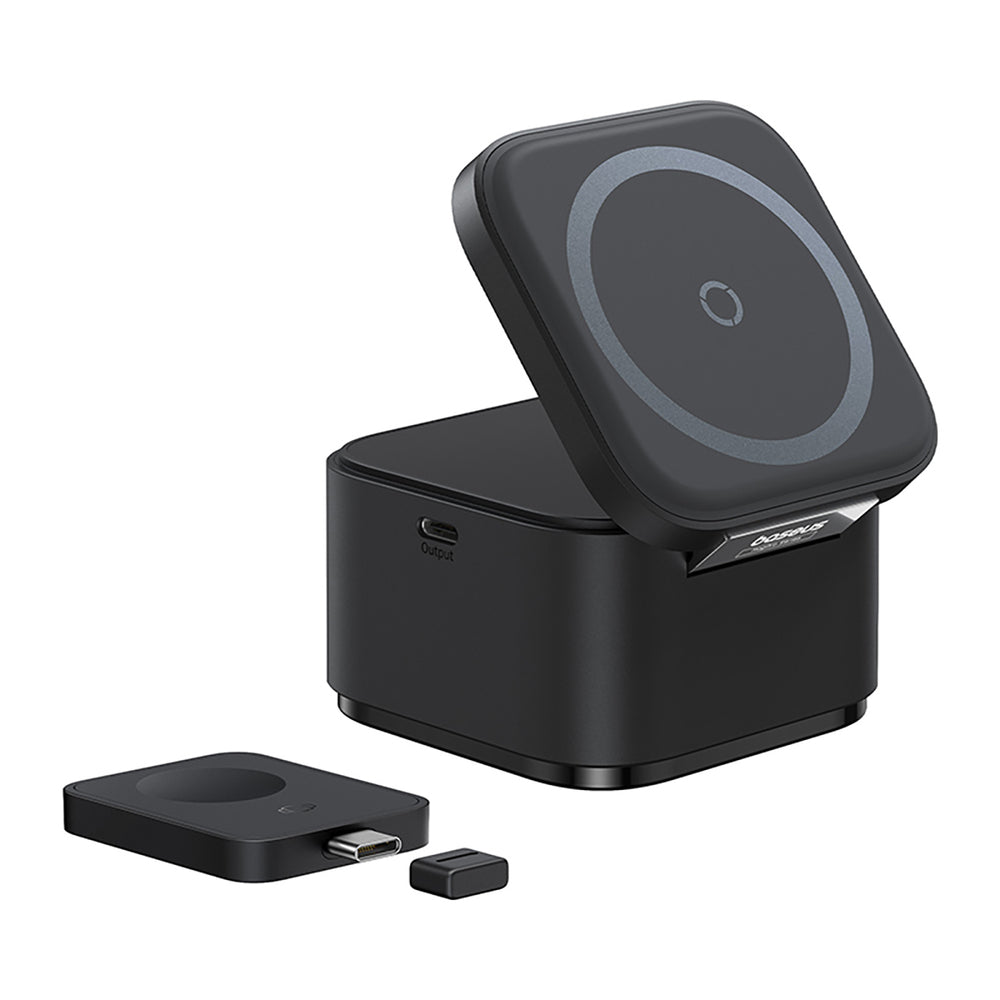 Baseus MagPro 3in1 25W MagSafe Compatible Inductive Charger for Phone and Smartwatch - Black