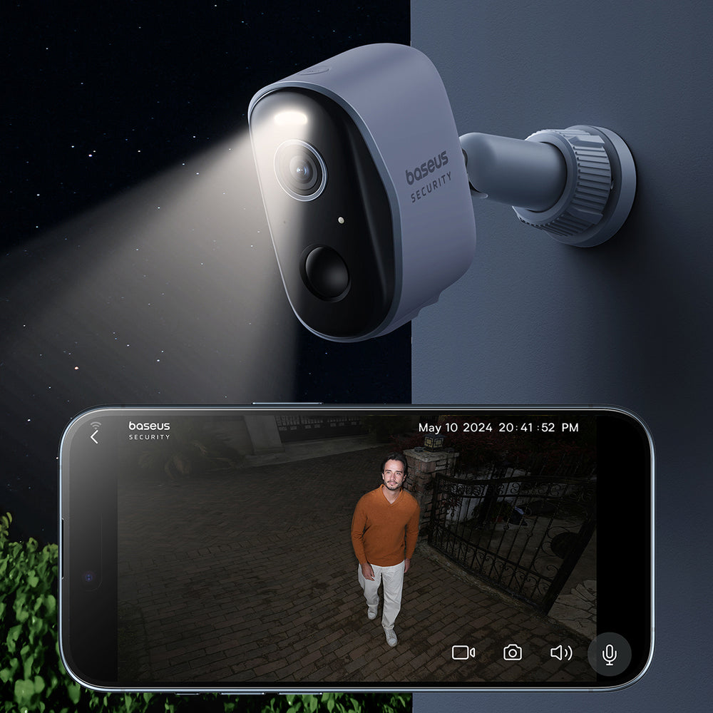 Baseus Security N1 Plus Dual 2K Outdoor Surveillance Kit (2 kameraer)   Hvid