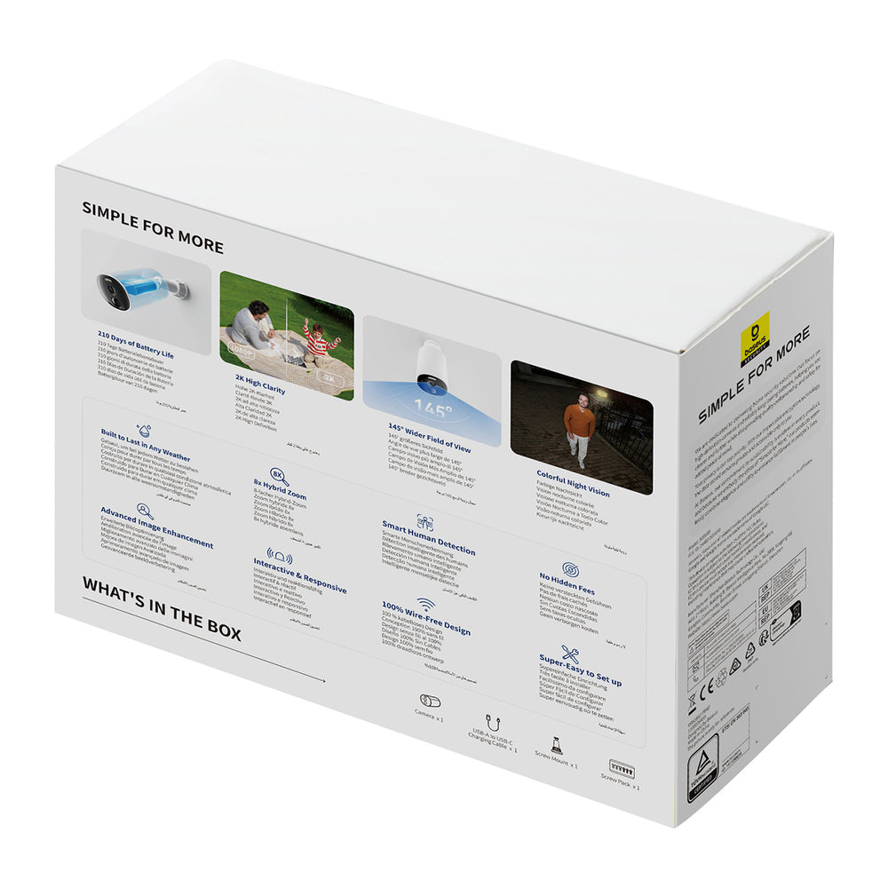 Baseus Security B1 2K Outdoor Camera – White