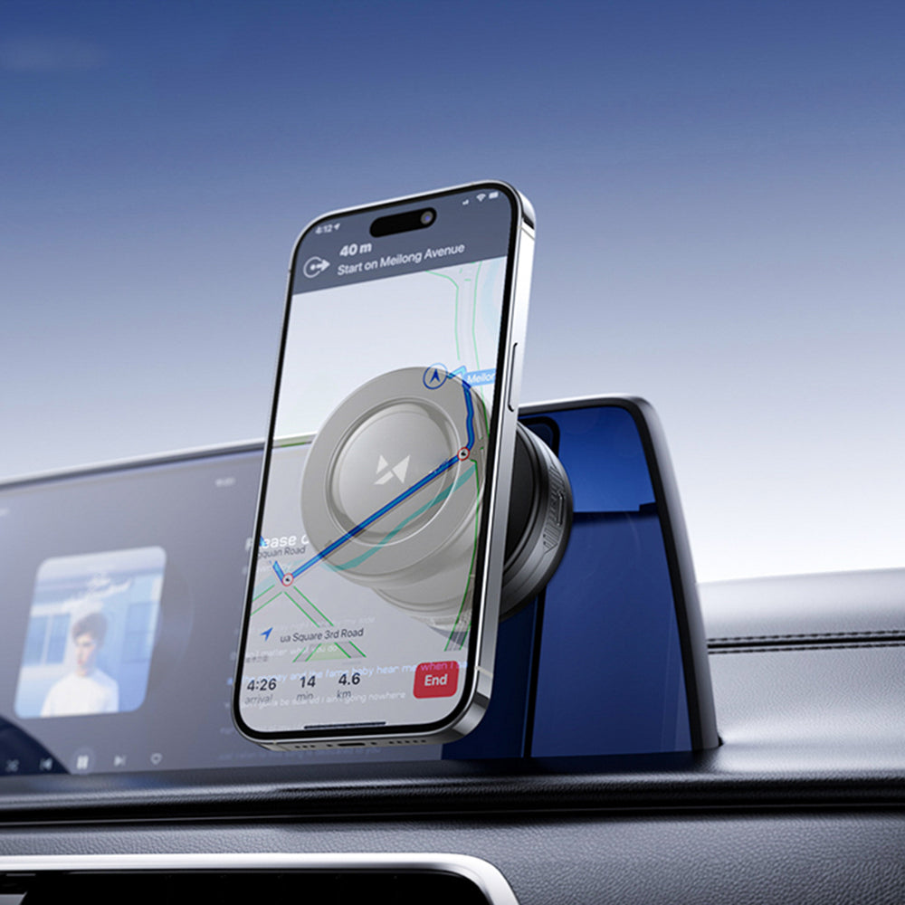 Wozinsky WUSQ-01 Bilholder med Qi-oplader Kompatibel med MagSafe - sort