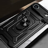 Hybrid Armor Camshield iPhone 17 Air Case med stand og kamera cover - sort