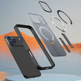 Hybrid Armor X case for iPhone 17 Pro with MagSafe-compatible stand - black