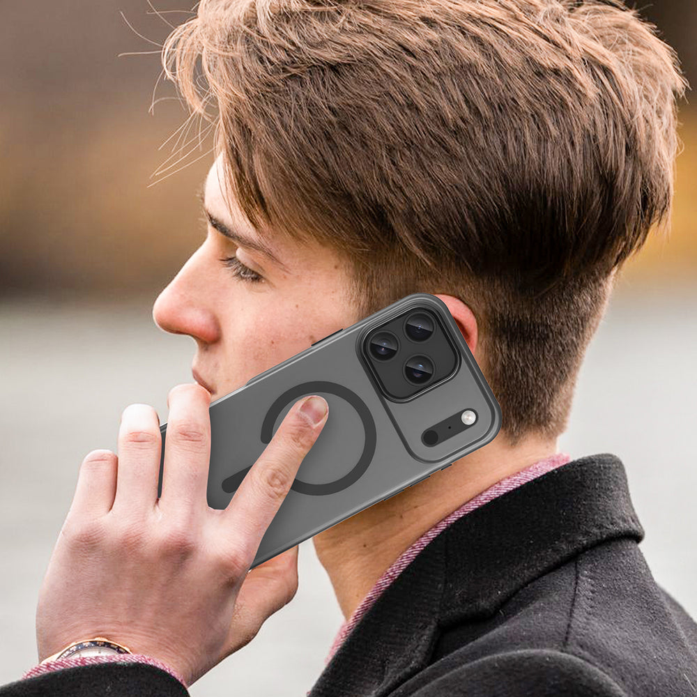 Magnetisk slibende iPhone 17 Pro Case Kompatibel med MagSafe - Matte Black
