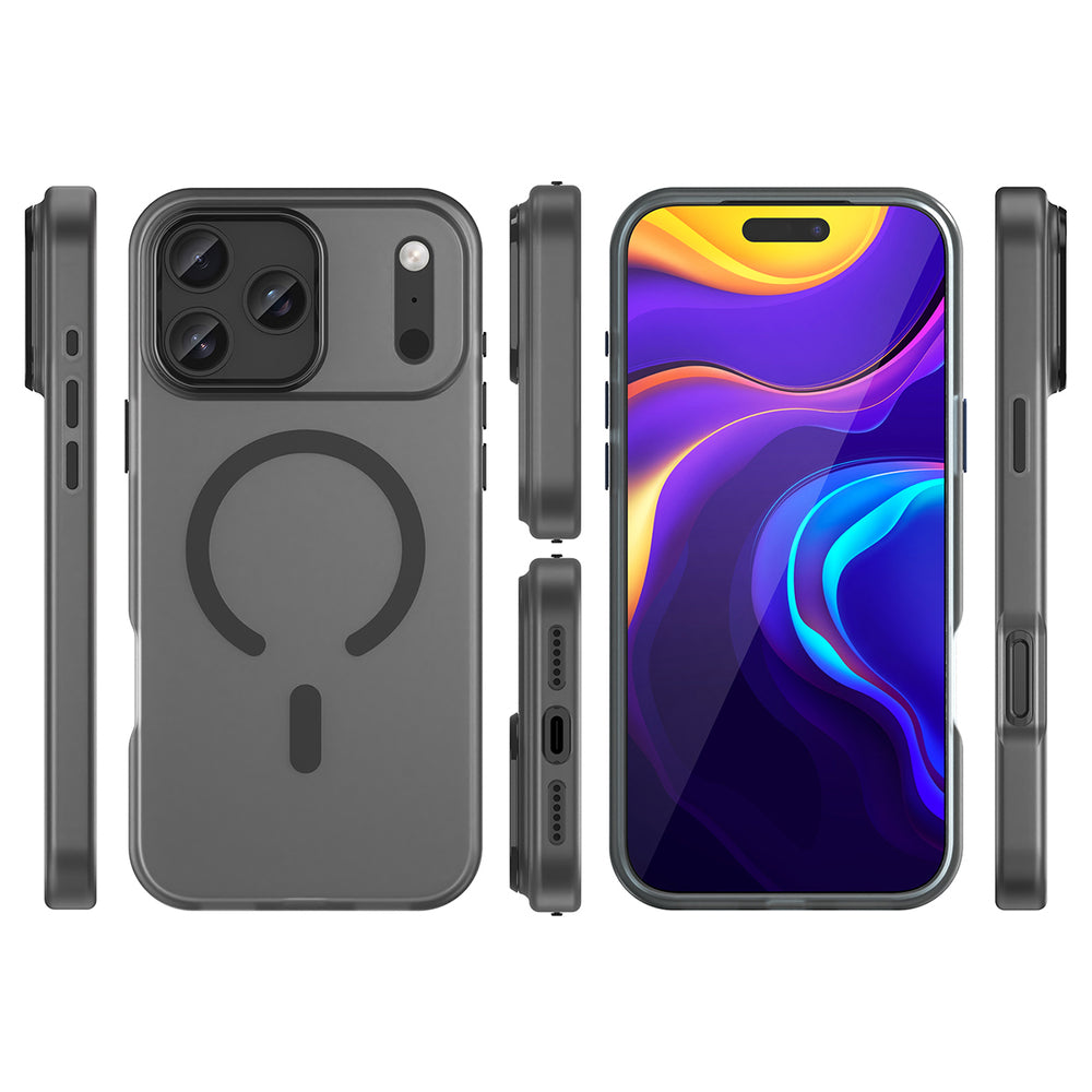 Magnetic Abrasive iPhone 17 Pro Max Case Compatible with MagSafe - Matte Black
