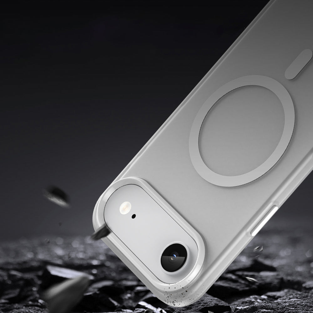 Magnetisk slibende iPhone 17 Air Case Kompatibel med MagSafe - Matte White