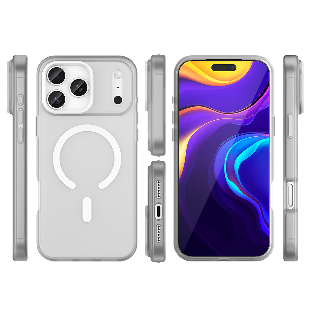 Magnetic Abrasive iPhone 17 Pro Case Compatible with MagSafe - Matte White
