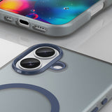 Magnetisk slibende iPhone 17 Case Kompatibel med MagSafe - Matte Blue