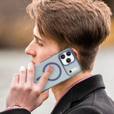 Magnetic Abrasive iPhone 17 Pro Max Case Compatible with MagSafe - Matte Blue