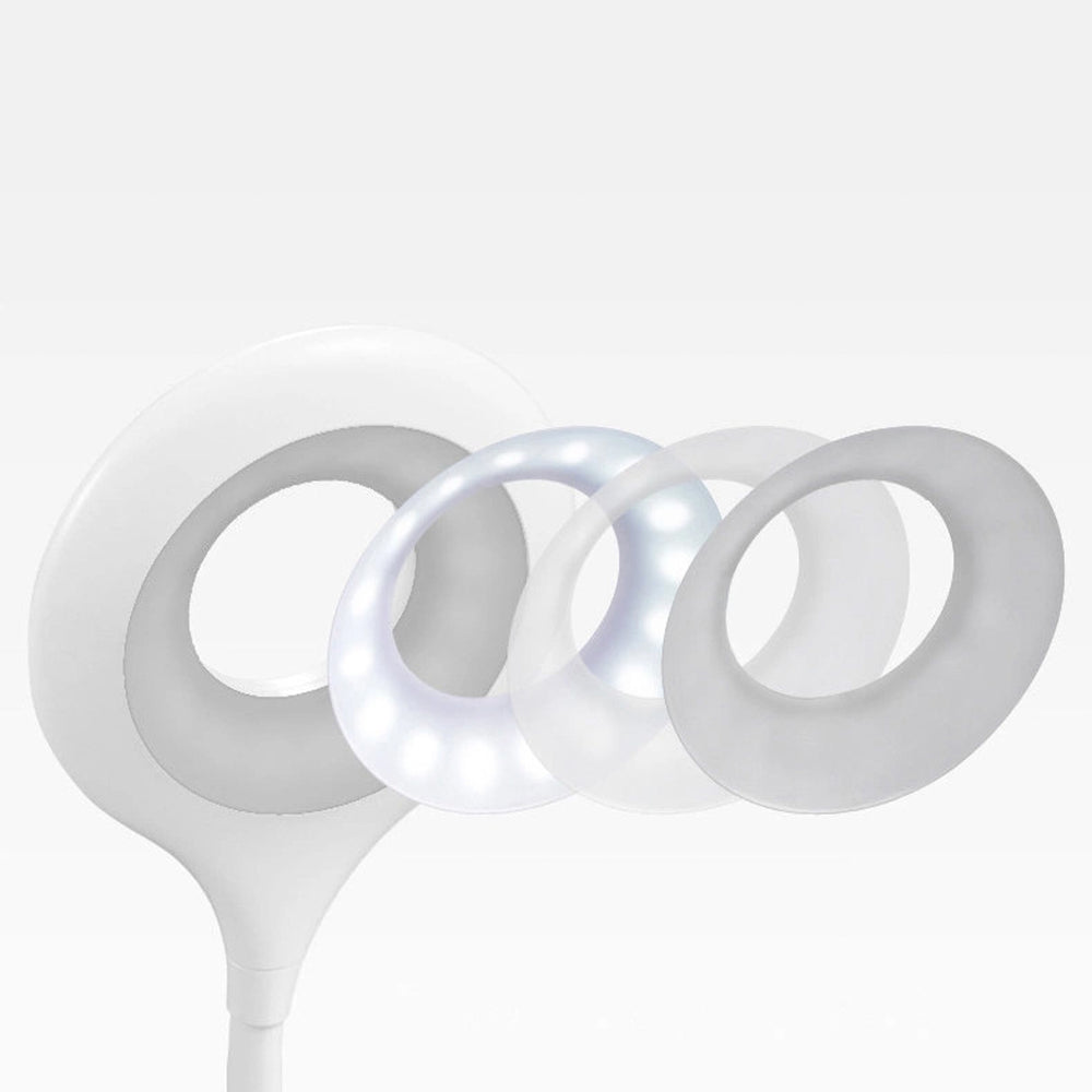 Mini Wozinsky trådløs LED-læslampe med Clip + USB-C-kabel - hvid