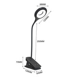 Mini Wozinsky trådløs LED-læselampe med Clip + USB-C-kabel - sort