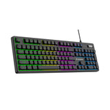 Wozinsky WKG-200 rainbow membran gaming tastatur med rullehjul - sort