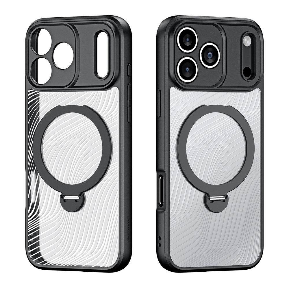 Dux Ducis Aimo Mag Case med magnetisk ring og stativ til iPhone 17 Pro Max - sort