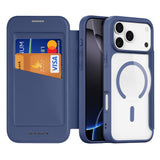 Dux Ducis Skin X Pro iPhone 17 Pro Case med Wallet, MagSafe Kompatibel - Blå