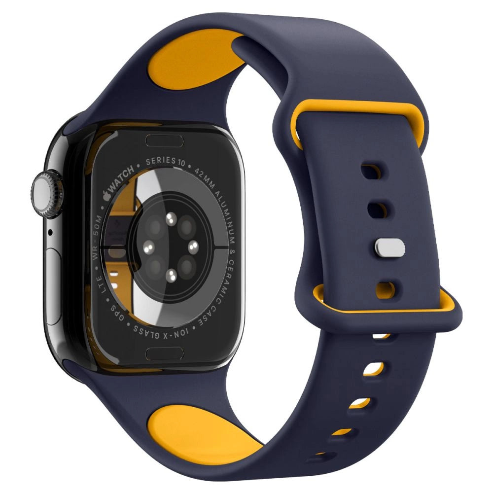Spigen Nano Pop Strap til Apple Watch 40/41/42 mm - Navy Blue/Orange